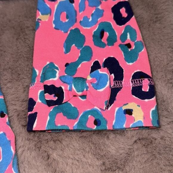 Lilly Pulitzer Corine Paws Off Leopard Pink Long Sleeve Shirt Size M Girls - Picture 2 of 4